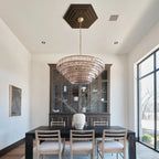 48 Inch Smoked Glass Tiered Chandelier - Ghiaccio