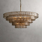 48 Inch Smoked Glass Tiered Chandelier - Ghiaccio