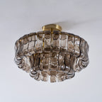 46 cm Halbeinbauleuchte aus Rauchglas - Ghiaccio
