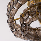 46 cm Halbeinbauleuchte aus Rauchglas - Ghiaccio