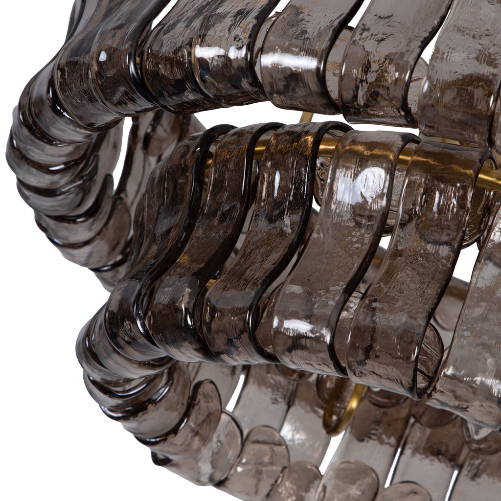 46 cm Halbeinbauleuchte aus Rauchglas - Ghiaccio