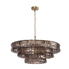 61 cm Smoked Glass Tiered Chandelier - Ghiaccio