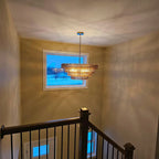 36 Inch Smoked Glass Tiered Chandelier - Ghiaccio