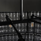 65 Inch Clear Glass Tiered Oval Chandelier - Ghiaccio
