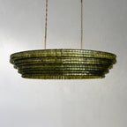 65 Inch Green Glass Oval Chandelier - Ghiaccio
