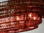 65 Inch Red Glass Oval Chandelier - Ghiaccio