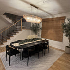 54 Inch Smoked Glass Tiered Oval Chandelier - Ghiaccio