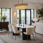 65 Inch Smoked Glass Tiered Oval Chandelier - Ghiaccio