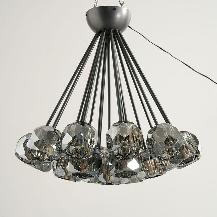 24 Inch Sputnik Globe Smoked Crystal Ceiling Chandelier – Boule