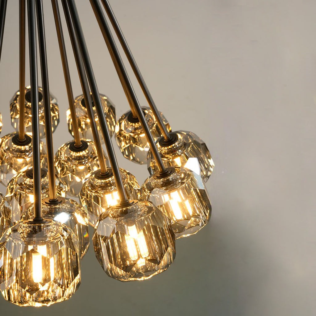 24 Inch Sputnik Globe Smoked Crystal Ceiling Chandelier – Boule