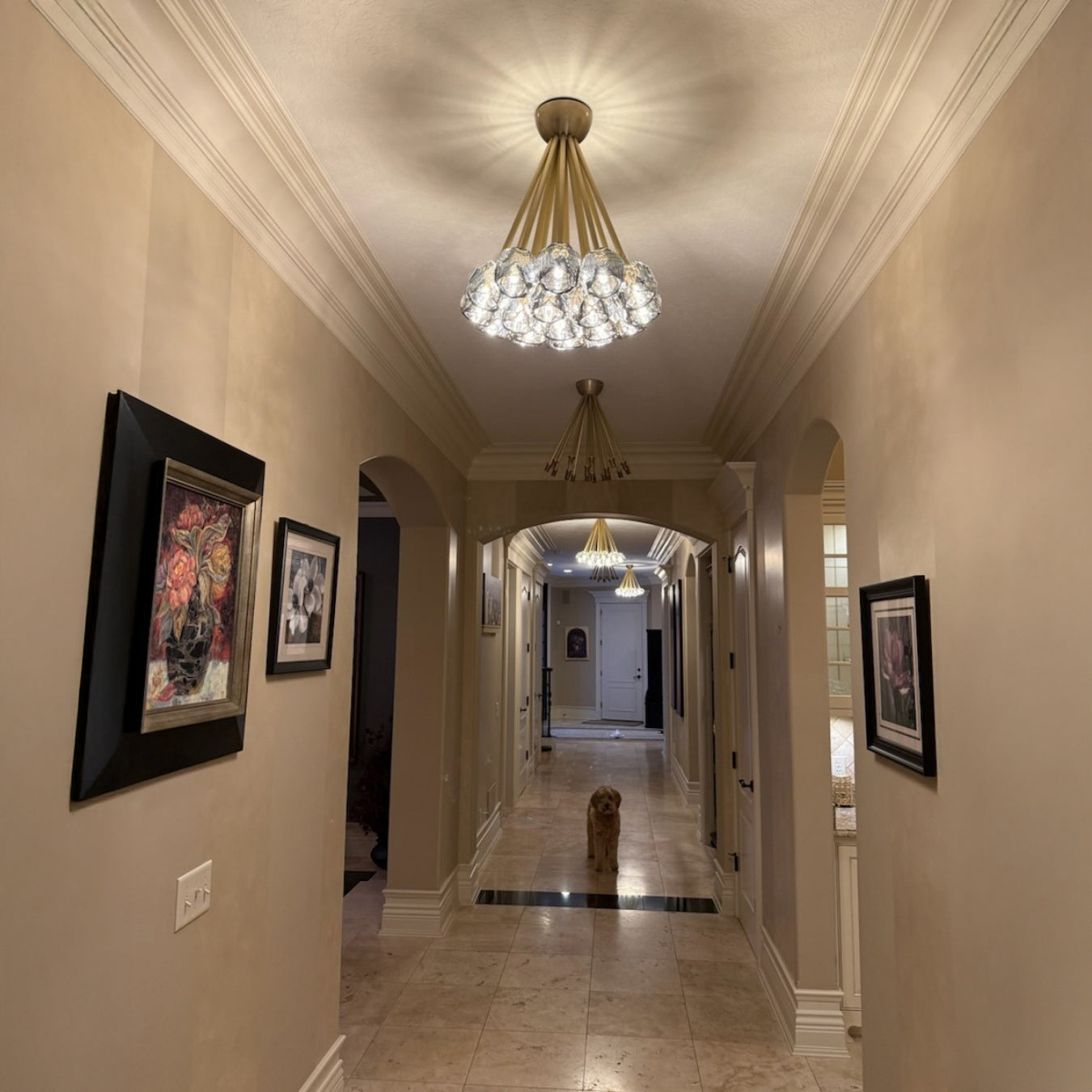 24 Inch Sputnik Globe Crystal Ceiling Chandelier – Boule