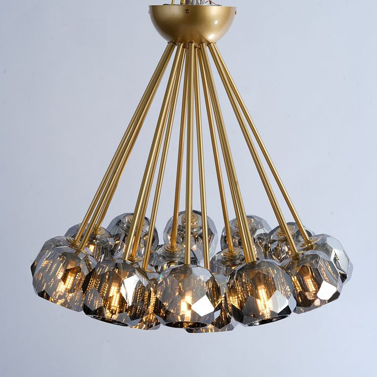 24 Inch Sputnik Globe Smoked Crystal Ceiling Chandelier – Boule