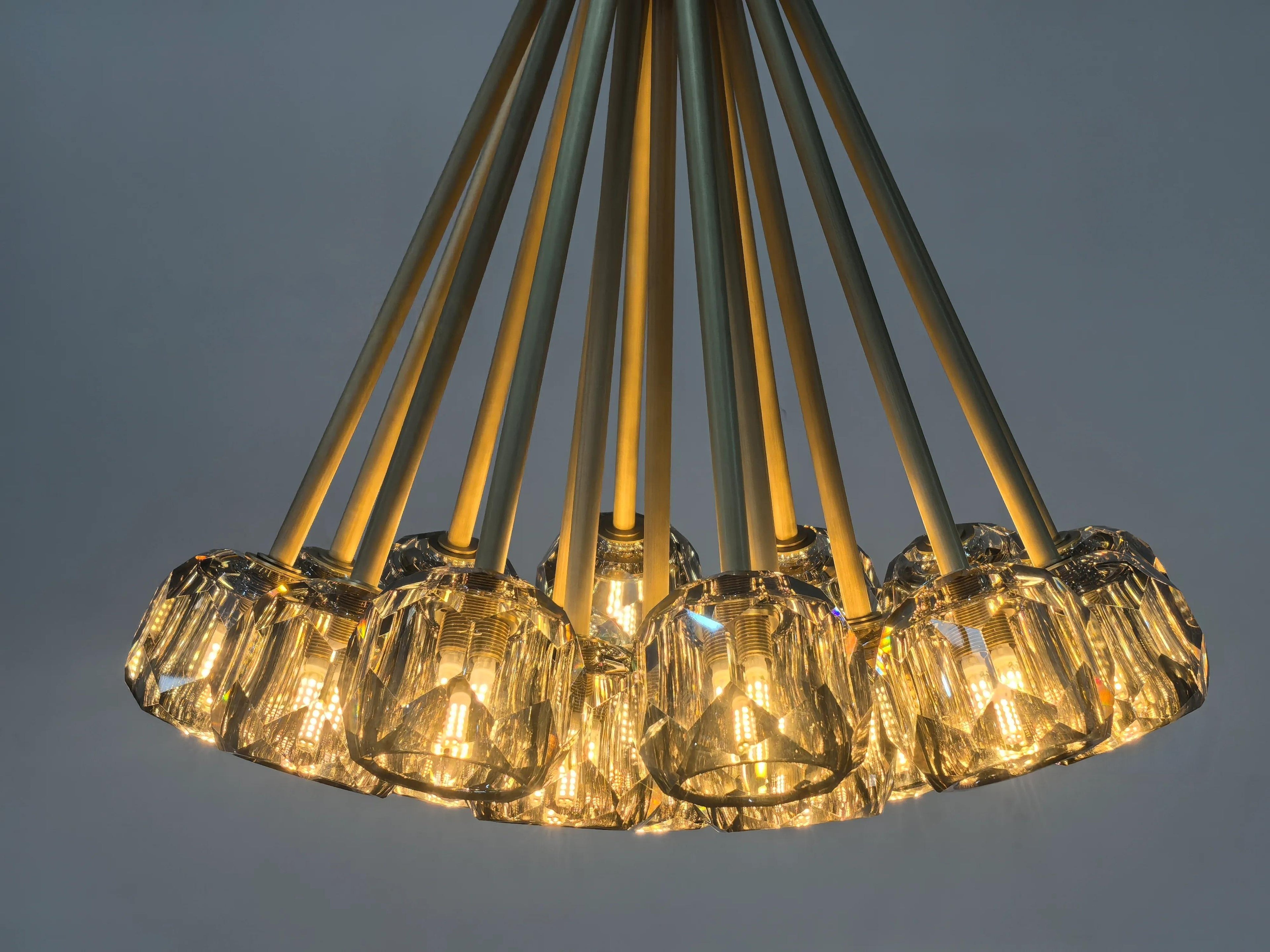 24 Inch Smoked Crystal Sputnik Sphere Ceiling Chandelier – Boule