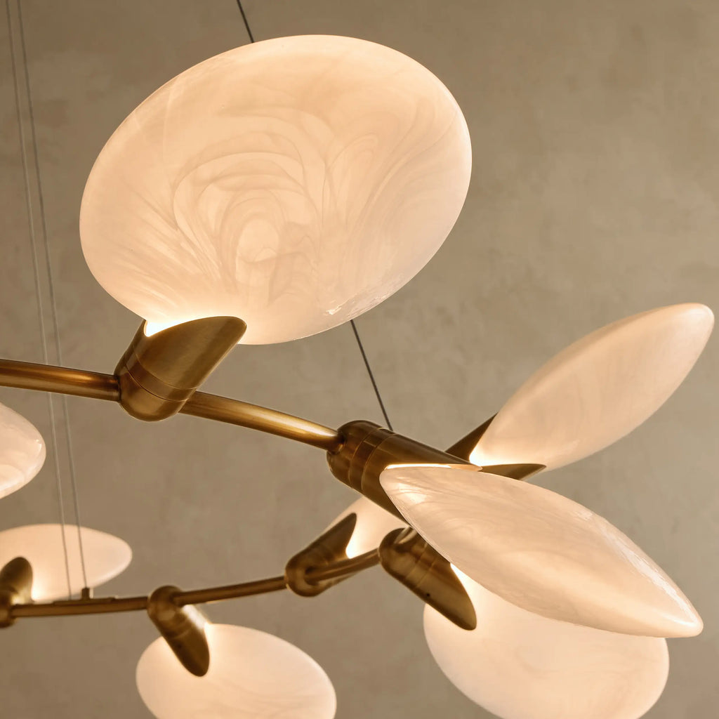 152 cm Disc Glass Round Chandelier - Lyla