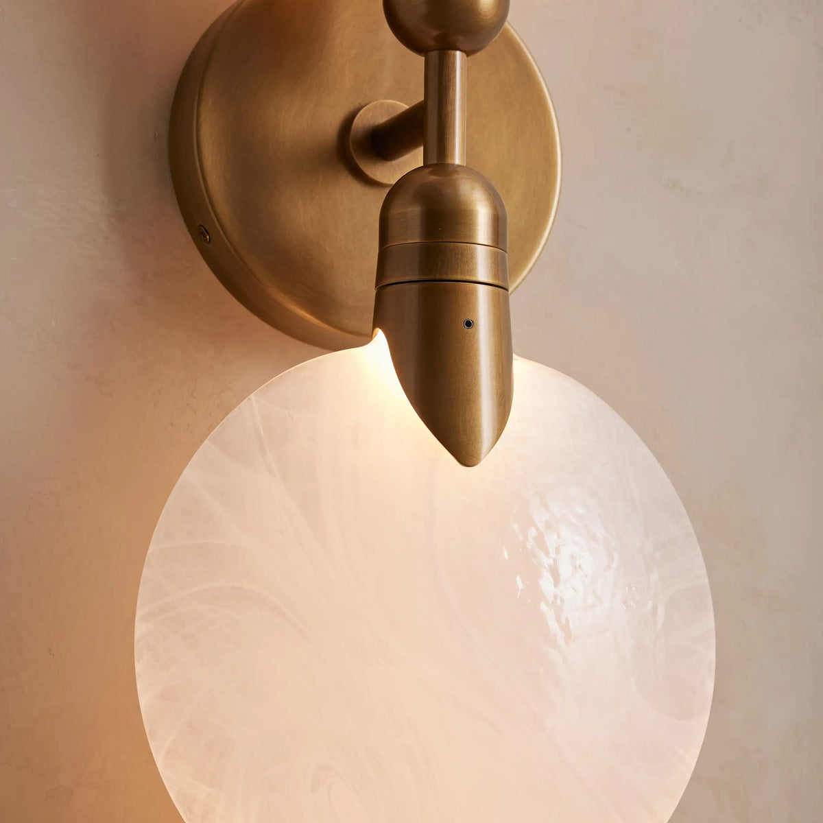Applique murale à double paroi en verre à disque de 64 cm - Lyla