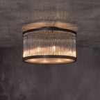 20 Inch Glass Rod Drum Flush Mount - Amadeo
