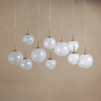 140 cm Textured Glass Globe Linear Pendant Chandelier - Casen