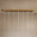 140 cm Textured Glass Globe Linear Pendant Chandelier - Casen