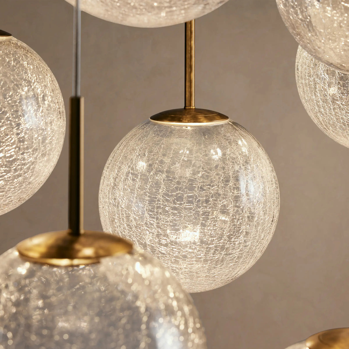 165 cm Textured Glass Globe Linear Pendant Chandelier - Casen