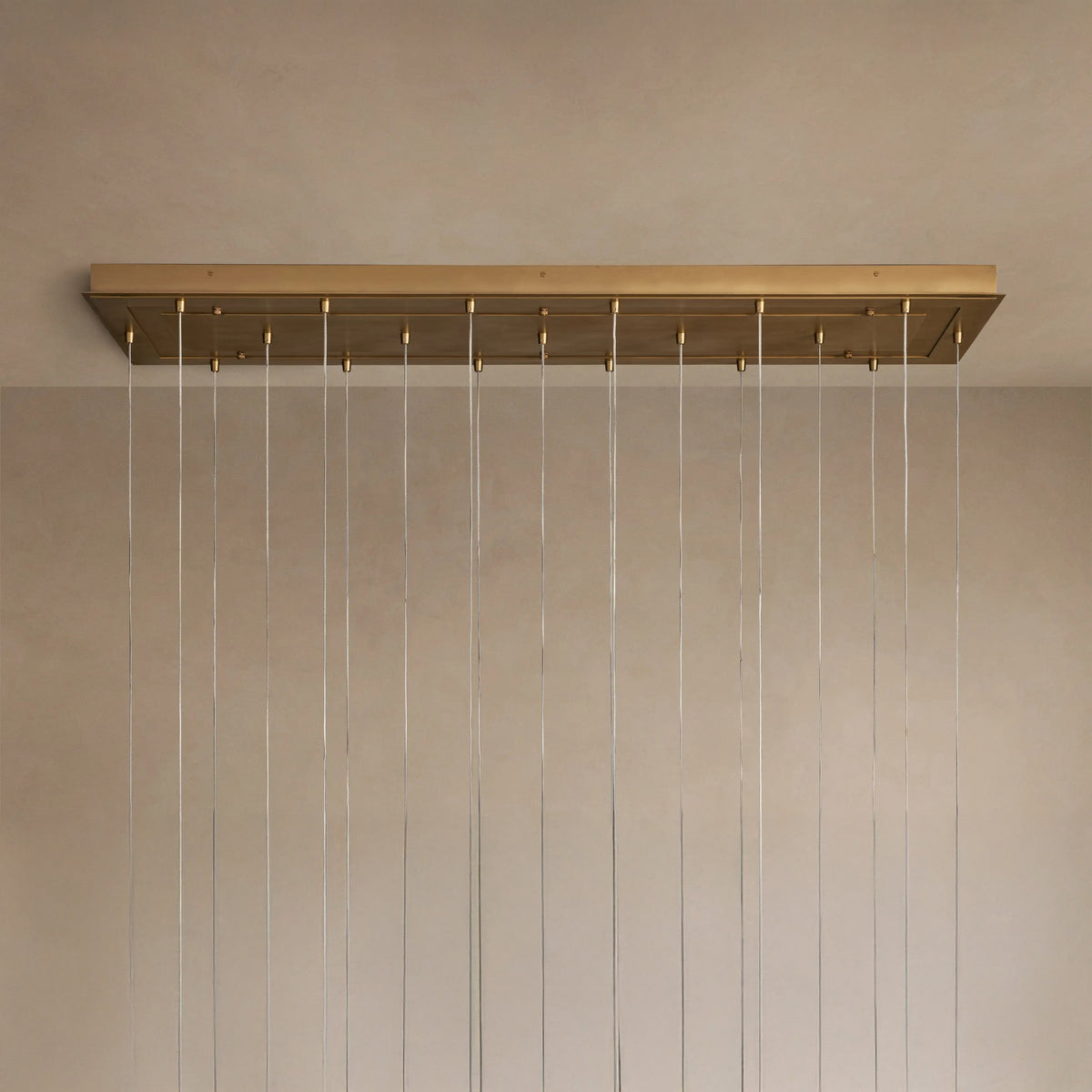 165 cm Textured Glass Globe Linear Pendant Chandelier - Casen