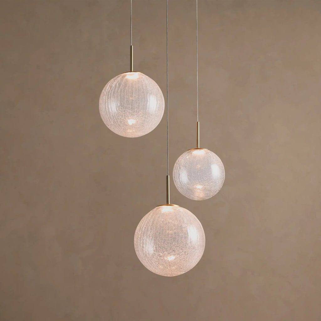 51 cm Textured Glass Globe Pendant Chandelier - Casen