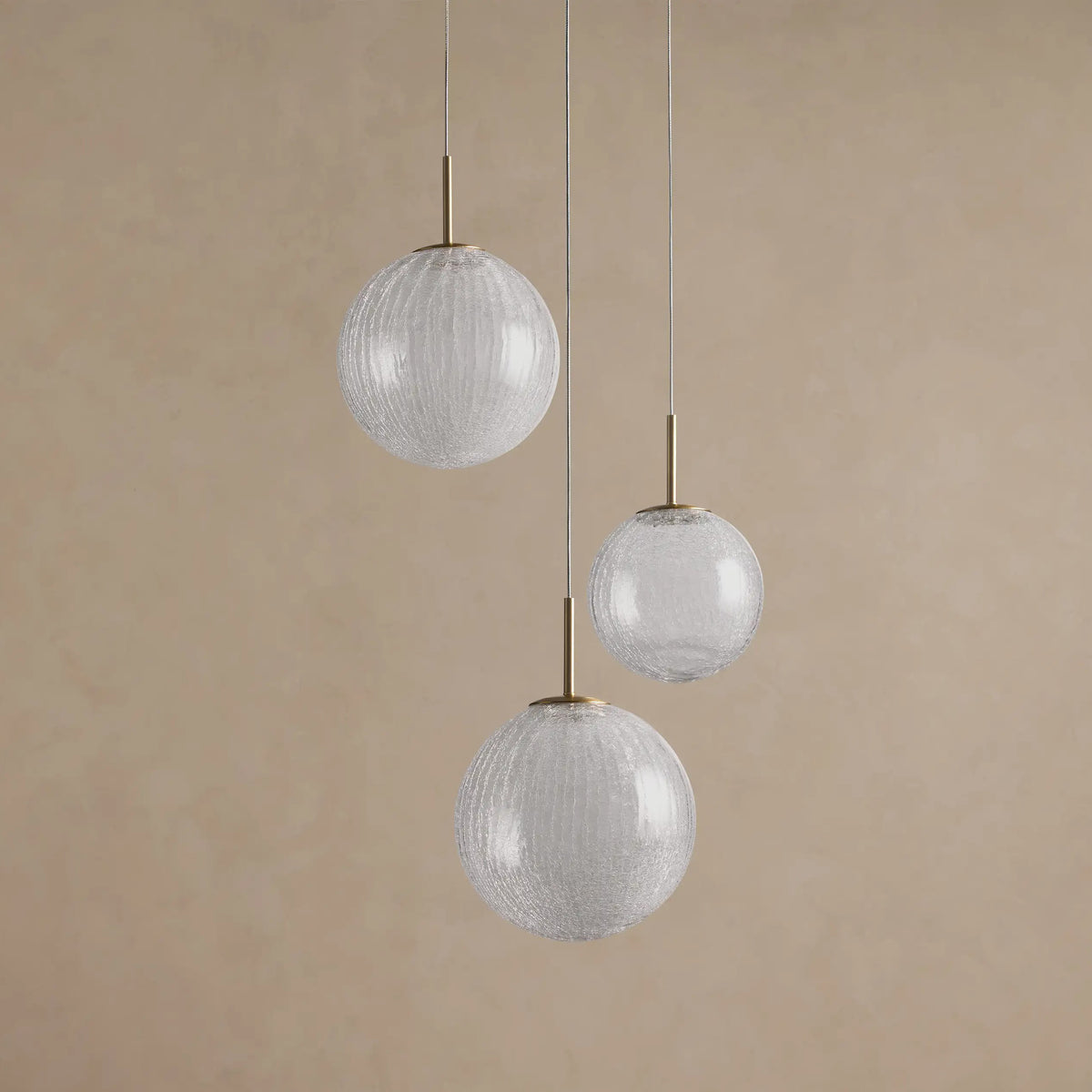 51 cm Textured Glass Globe Pendant Chandelier - Casen