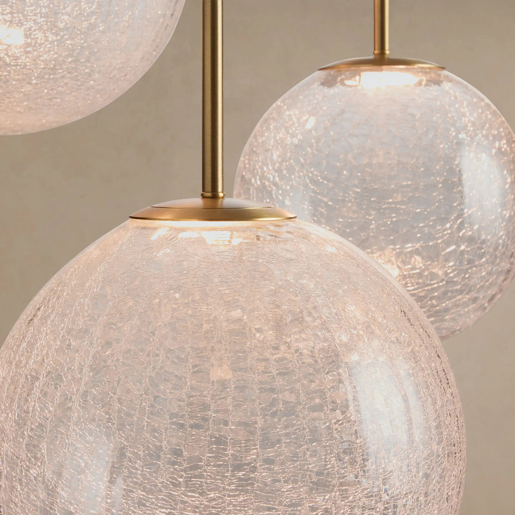 51 cm Textured Glass Globe Pendant Chandelier - Casen