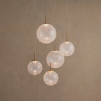 71 cm Textured Glass Globe Pendant Chandelier - Casen