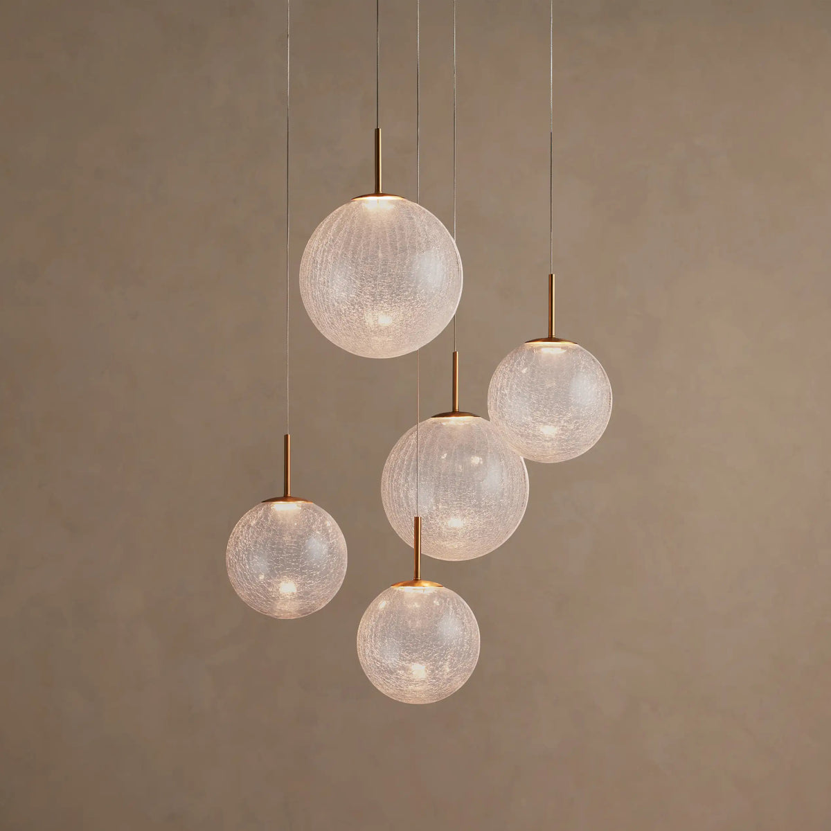71 cm Textured Glass Globe Pendant Chandelier - Casen