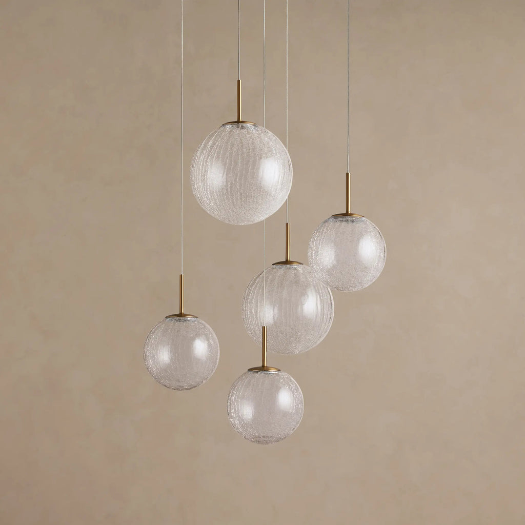 71 cm Textured Glass Globe Pendant Chandelier - Casen