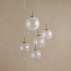71 cm Textured Glass Globe Pendant Chandelier - Casen