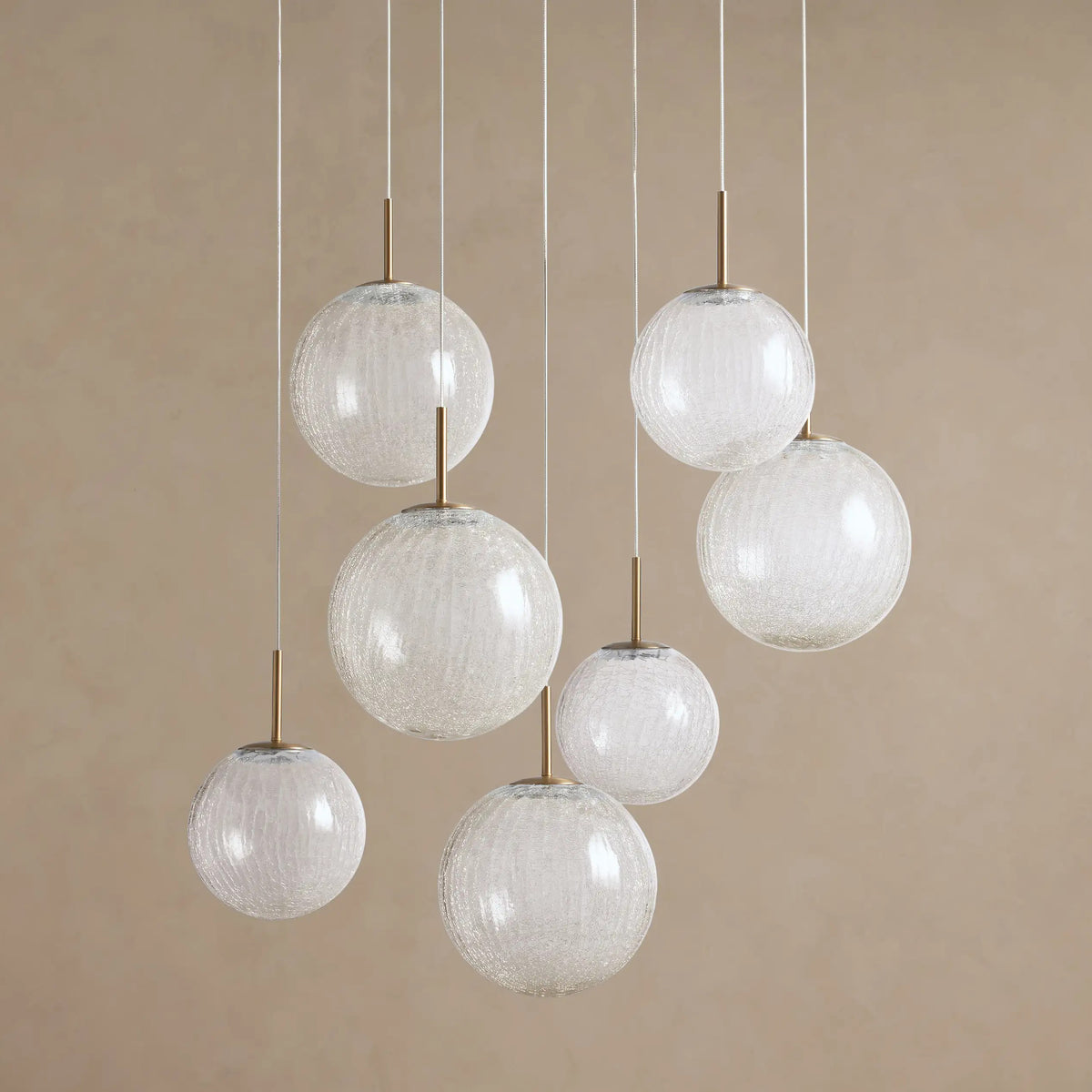 86 cm Textured Glass Globe Pendant Chandelier - Casen