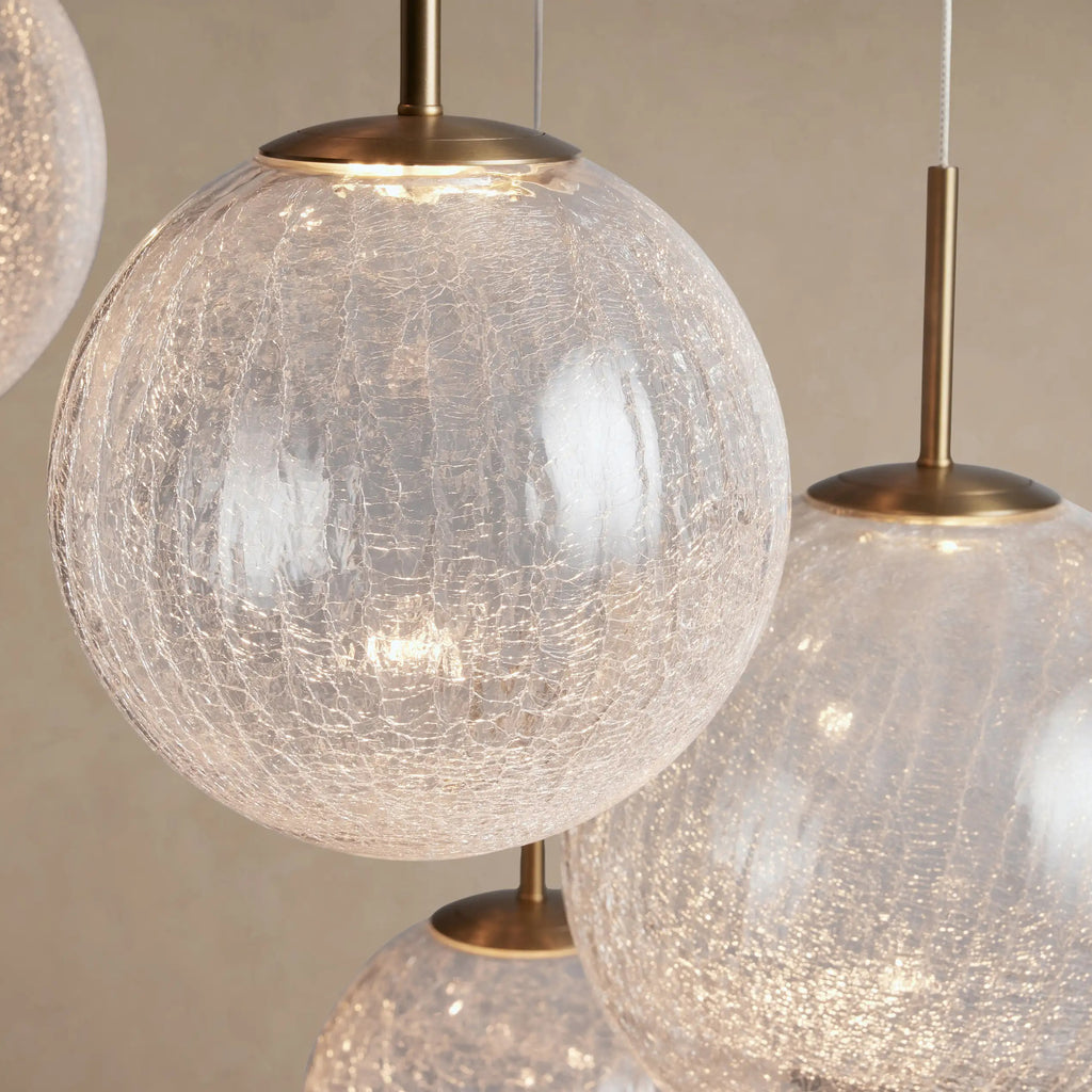 86 cm Textured Glass Globe Pendant Chandelier - Casen