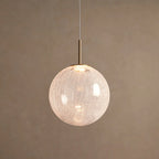 25 cm Textured Glass Globe Pendant Light - Casen
