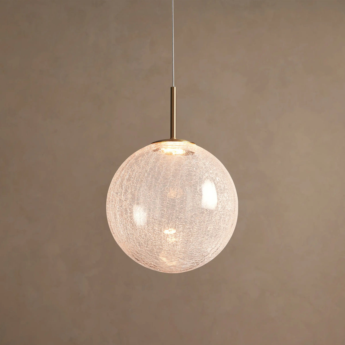 25 cm Textured Glass Globe Pendant Light - Casen