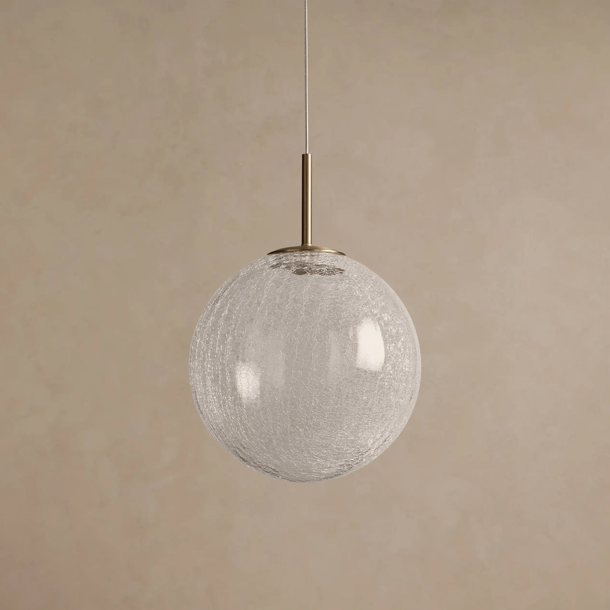 25 cm Textured Glass Globe Pendant Light - Casen
