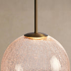 25 cm Textured Glass Globe Pendant Light - Casen