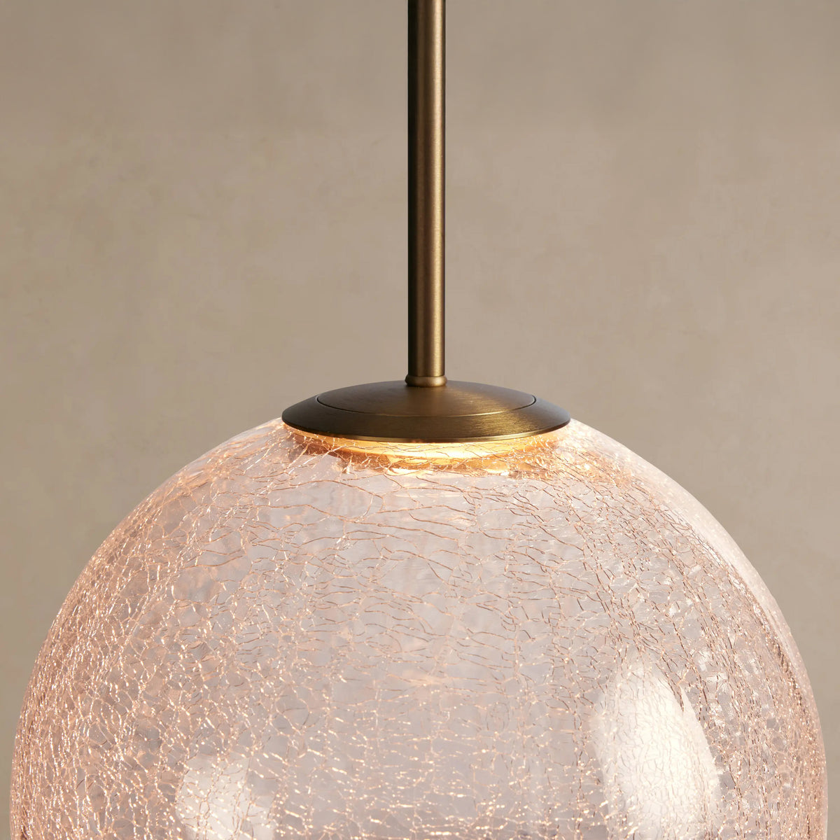 25 cm Textured Glass Globe Pendant Light - Casen