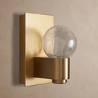 13 cm Textured Glass Globe Sconce - Casen