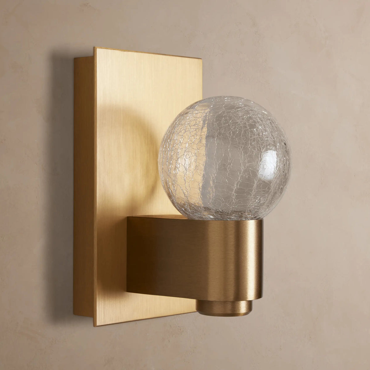 Applique murale globe en verre texturé de 13 cm - Casen