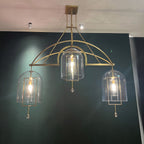 122 cm Bell Glass Linear Chandelier - Fulcrum