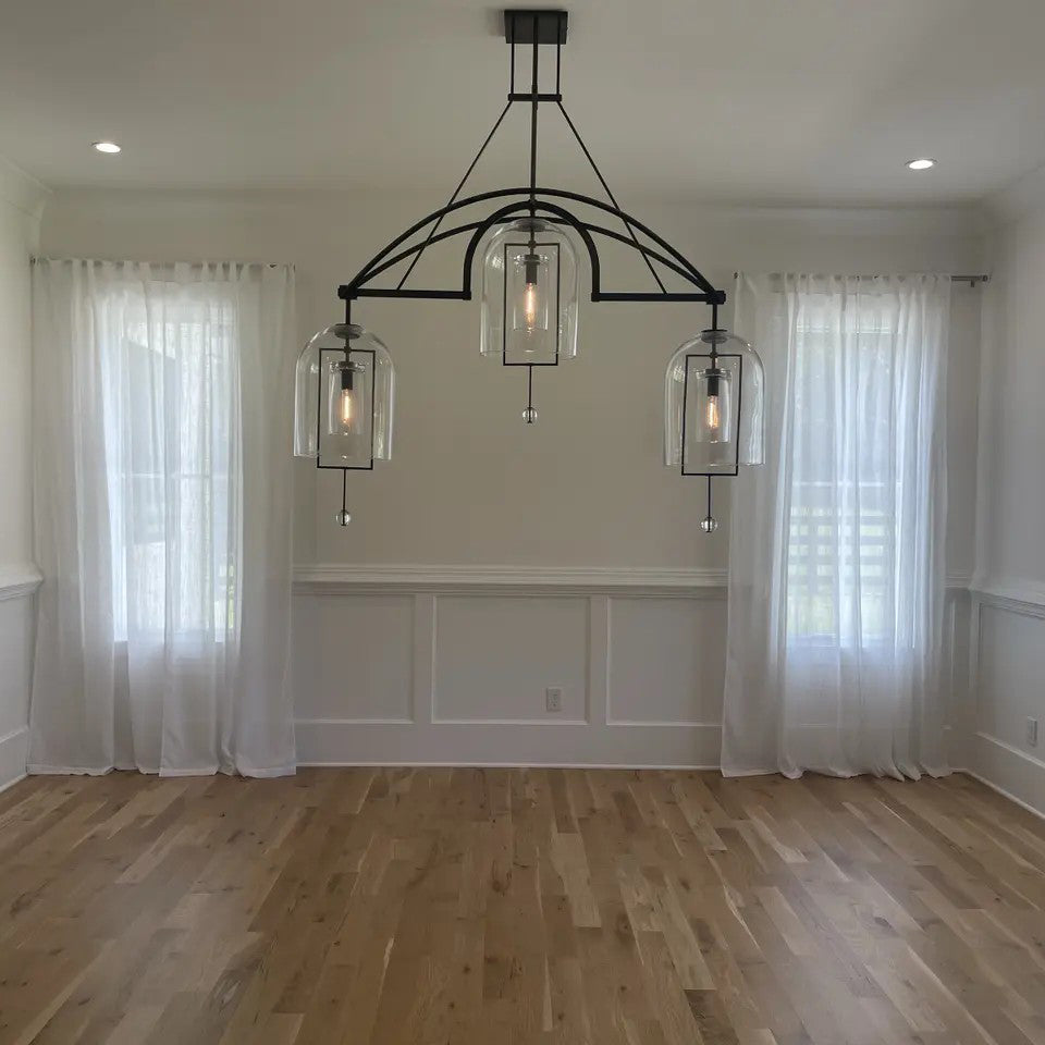 122 cm Bell Glass Linear Chandelier - Fulcrum