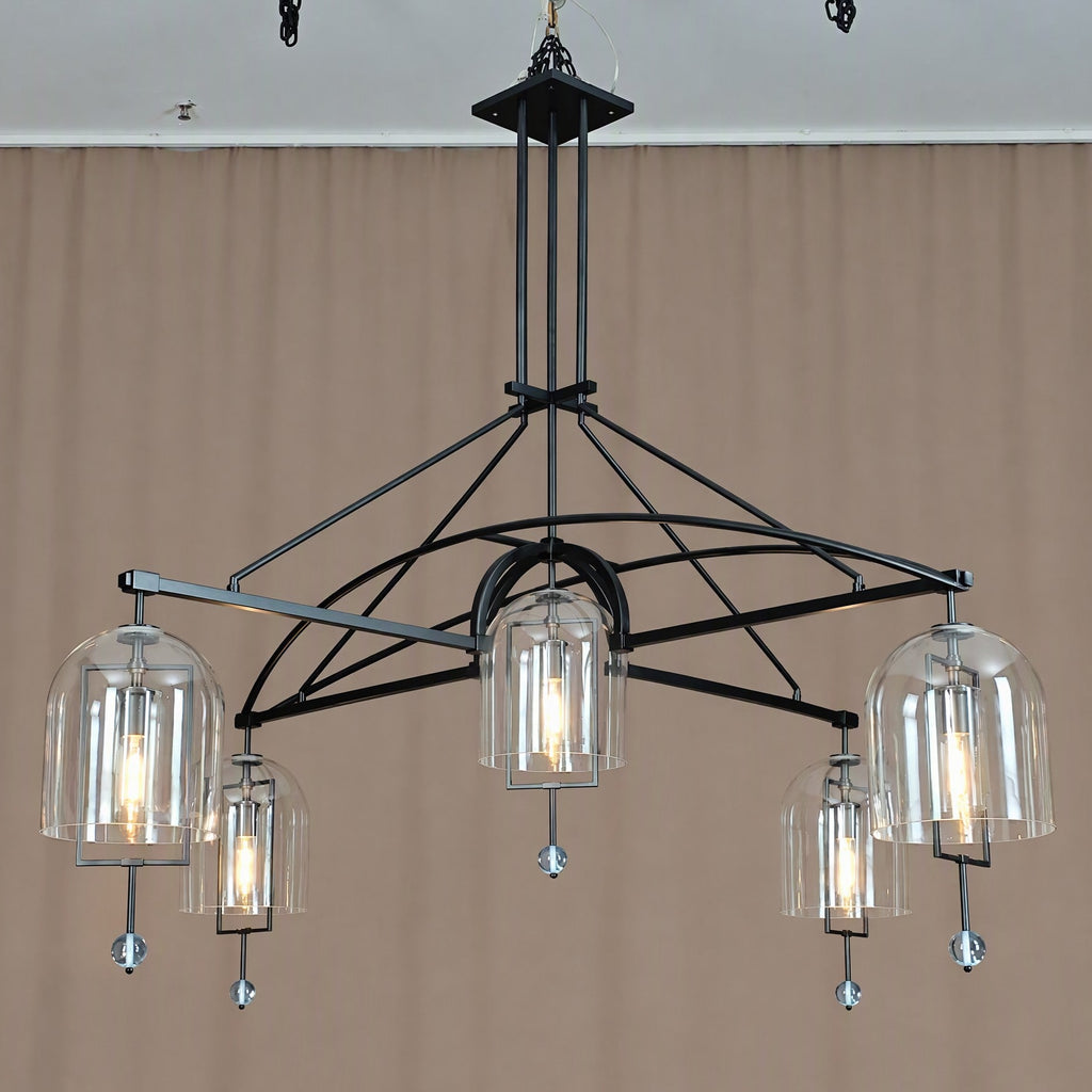73 Inch Bell Glass Chandelier - Fulcrum