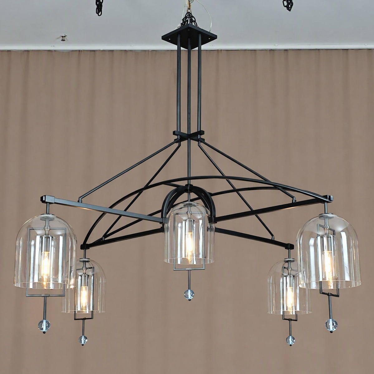 73 Inch Bell Glass Chandelier - Fulcrum