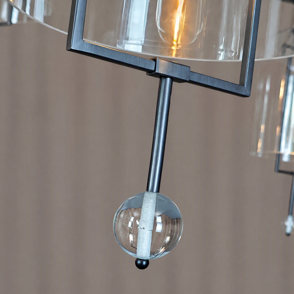 73 Inch Bell Glass Chandelier - Fulcrum