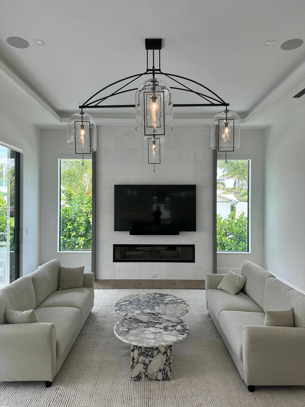 73 Inch Bell Glass Chandelier - Fulcrum