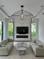 73 Inch Bell Glass Chandelier - Fulcrum