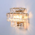 12 Inch Clear Glass Wall Sconce - Ghiaccio