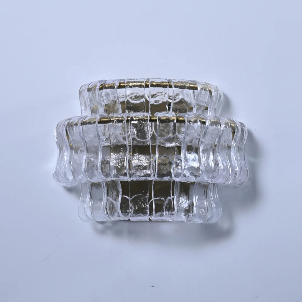 12 Inch Clear Glass Wall Sconce - Ghiaccio