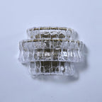 12 Inch Clear Glass Wall Sconce - Ghiaccio